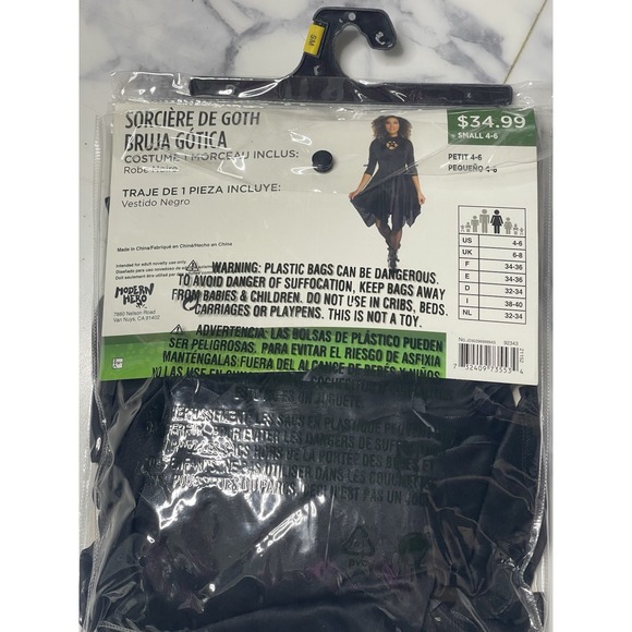 Goth Witch Adult‎ Dress Size Medium 8/10-NEW - Picture 3 of 3